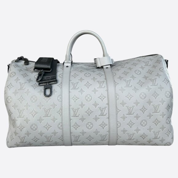 Louis Vuitton Grey Monogram Shadow Keepall 50 - Picture 1 of 5